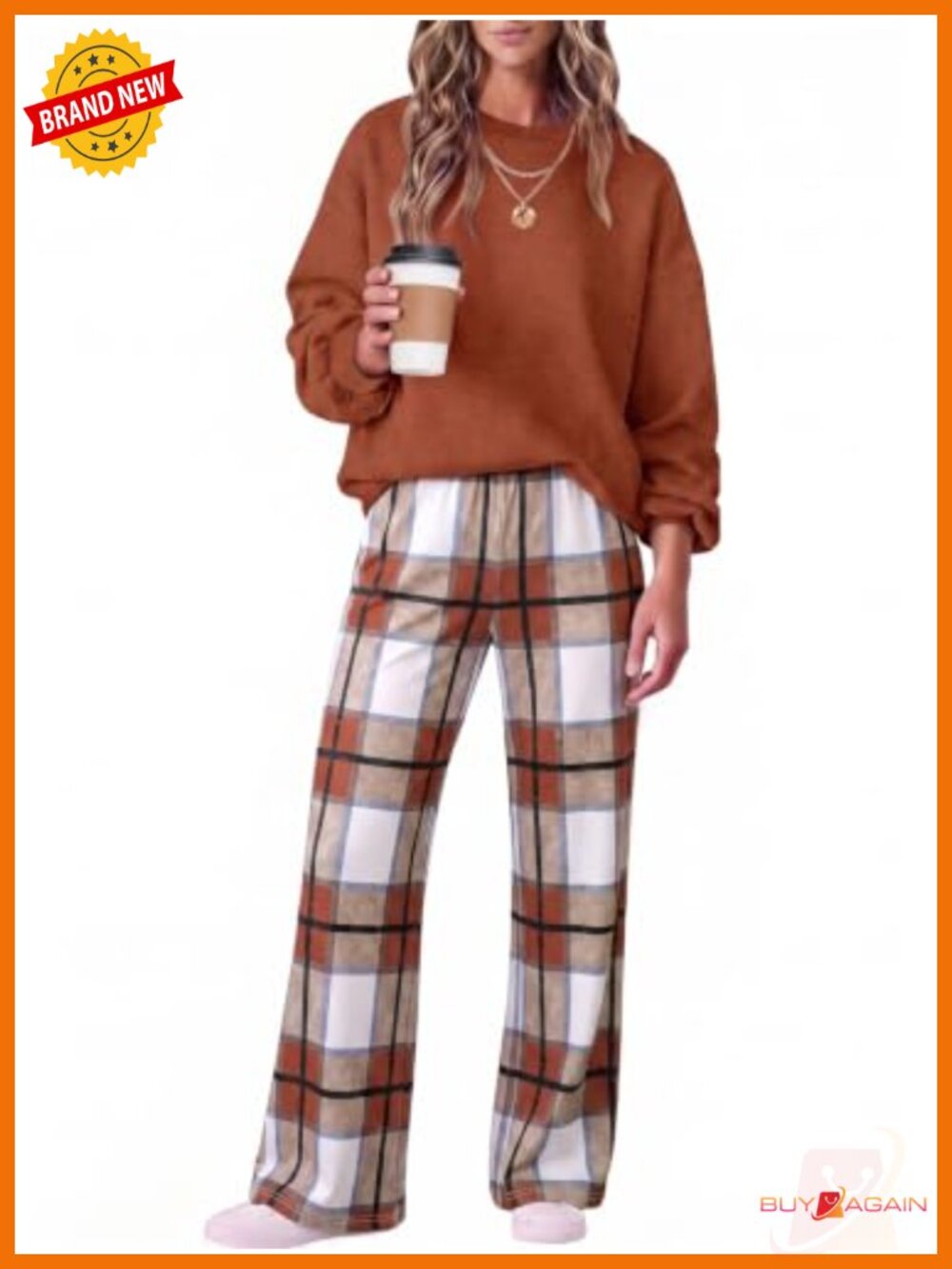 Two Piece Wide Leg Pant Lounge Set with Pockets